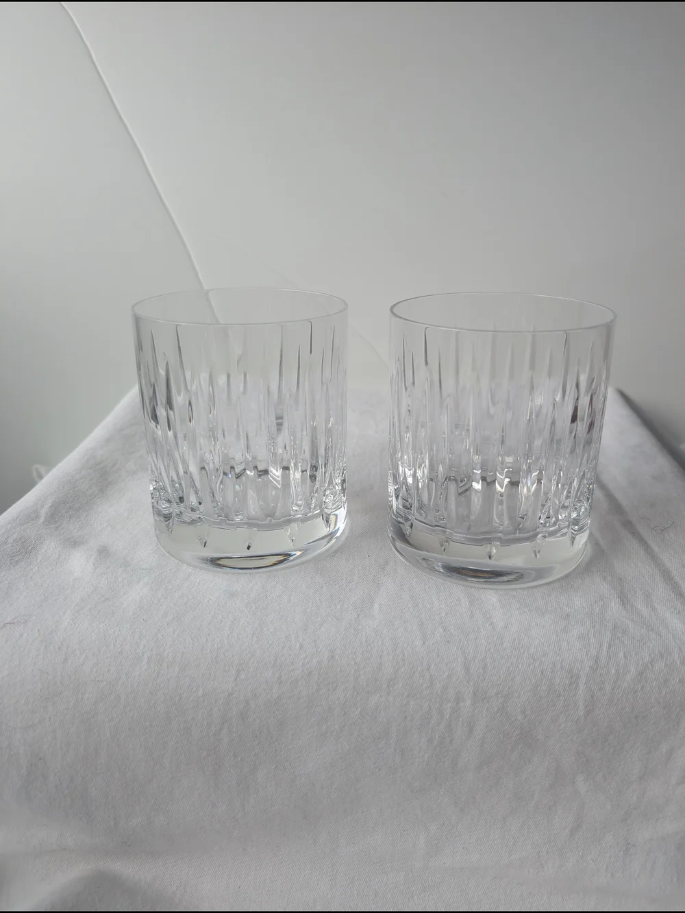Reed & Barton  Soho Crystal Cut Double Old Fashioned Glasses - Clear (Set of 2)
